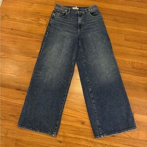 Madewell Dark Blue Wide Leg Jeans